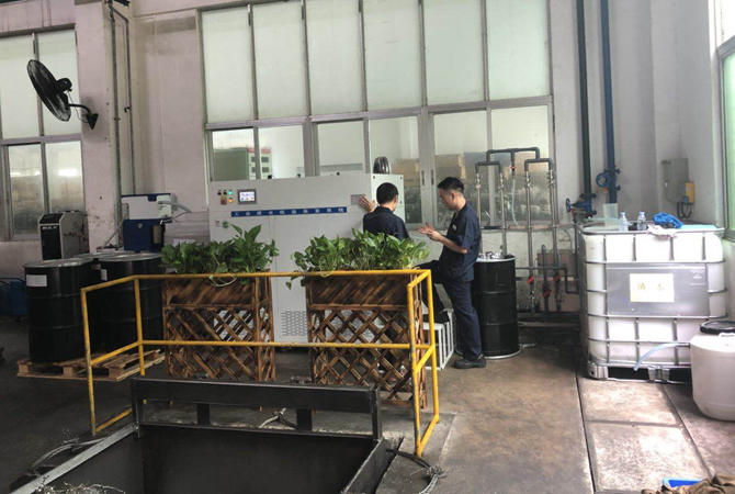 切削液廢液凈化現場(JH-1000L)